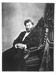 Porträt von Alexandre Dumas, sitzend, 1855 aus Les Annales, 4. September 1904